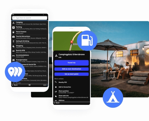 Kenwood DMX-8021DABS mit CarPlay, Android Auto, Sygic Campervan Navigations-APP