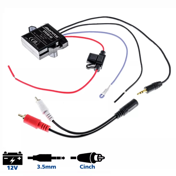 Bluetooth® Receiver,3.5mm Klinke/Cinch, 12 Volt, aptX™HD, aptX™LL