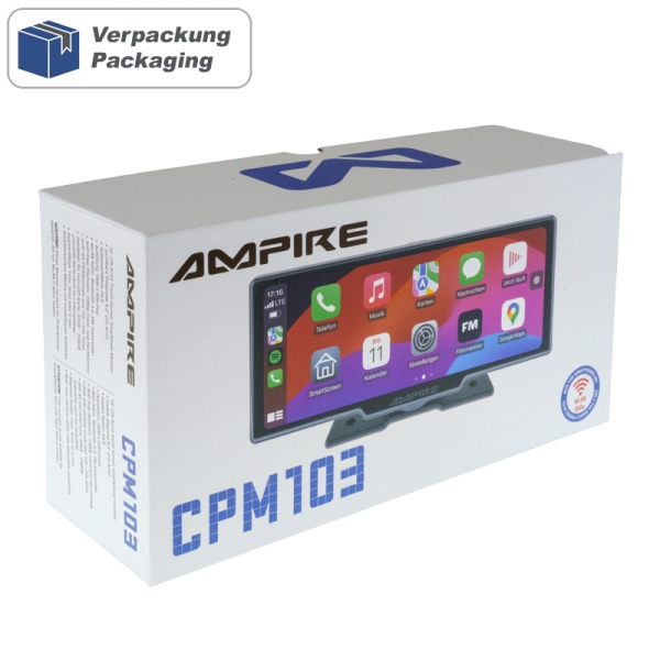Smartphone-Monitor 25.4cm 10 zoll, Dashcam -  Apple CarPlay und Android Auto