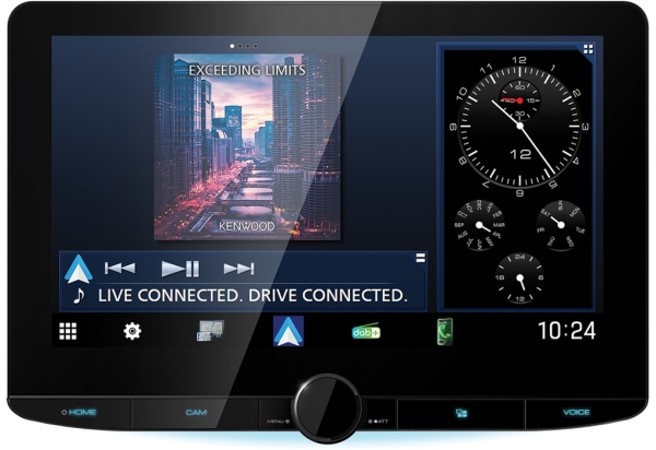 Kenwood DMX9724XDS 1-DIN Digital Media Receiver mit 10,1 Zoll HD-Display