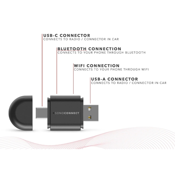 Kabelloser CarPlay- und Android Auto- Adapter
