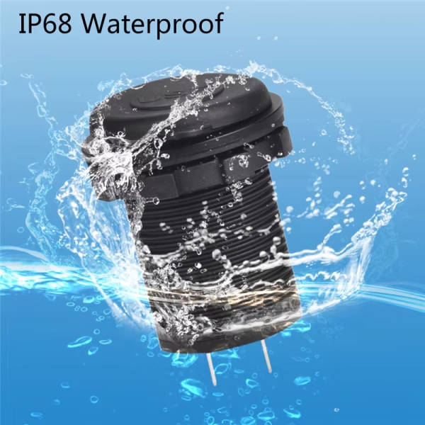5V 3,1A 12V Dual USB Autoladegerät mit wasserdichter Abdeckung für Fahrzeug