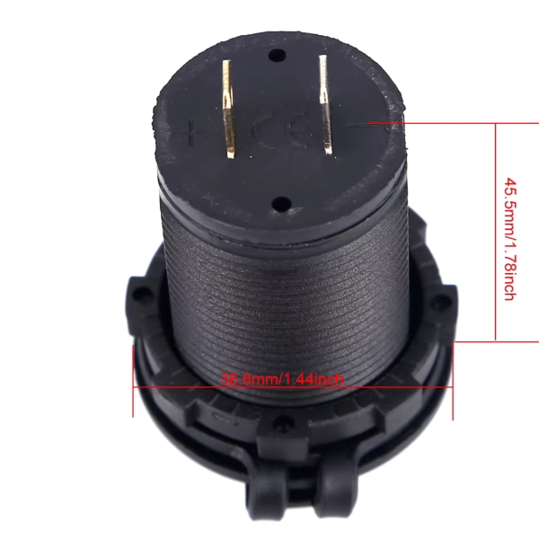 5V 3,1A 12V Dual USB Autoladegerät mit wasserdichter Abdeckung für Fahrzeug Blau
