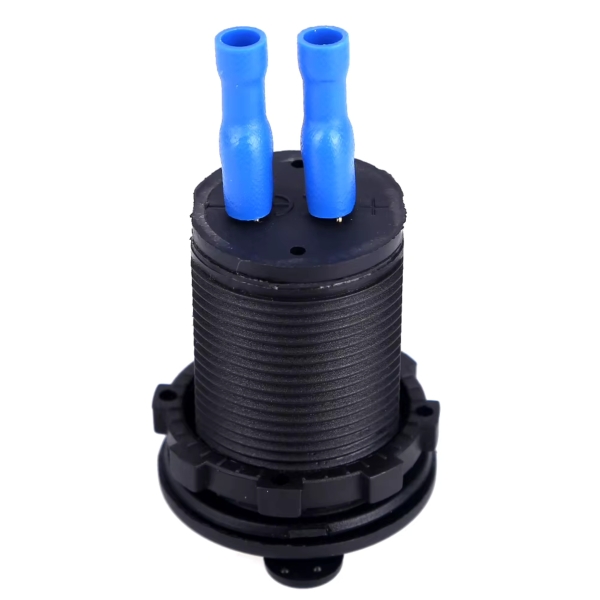 5V 3,1A 12V Dual USB Autoladegerät mit wasserdichter Abdeckung für Fahrzeug Blau