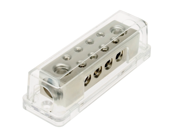 Verteilerblock (silber) 2 x 50 mm²  / 8 x 10 mm²