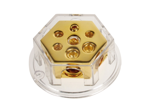 Verteilerblock (gold) 2 x 20 mm² / 4 x 10  mm²