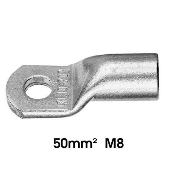 Rohrkabelschuh, 50mm², M8, 19mm breit 2 Stück