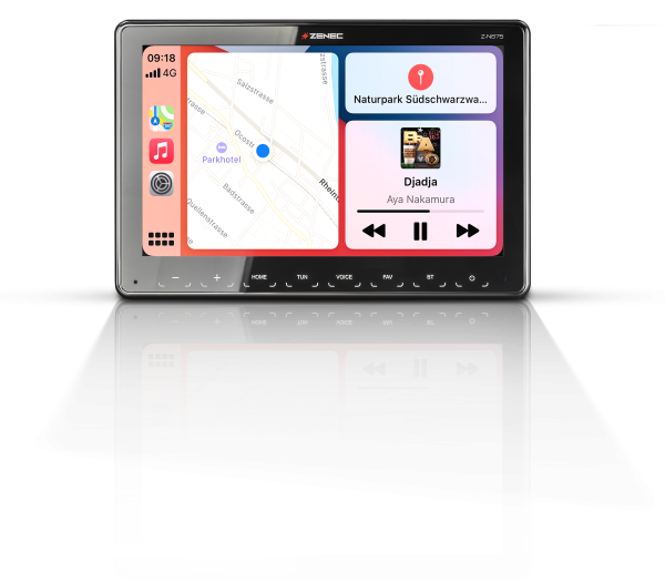 ZENEC Z-N875 1-DIN Moniceiver Android Auto Apple CarPlay DAB+